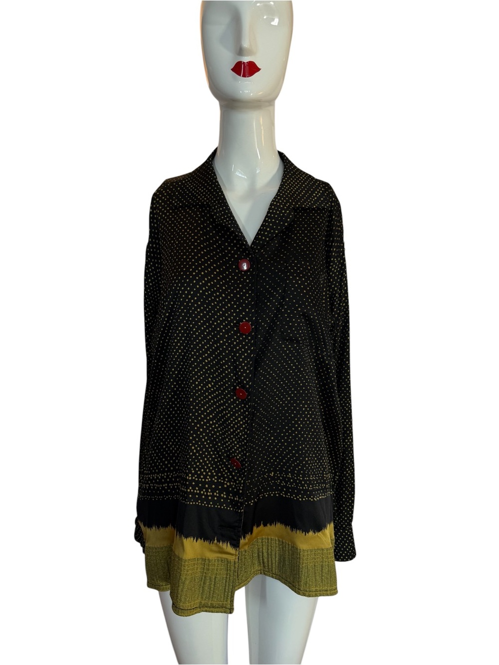 Vintage Jean Paul Gaultier Femme Oversized Art Print Tunic Shirt Jacket IT 42